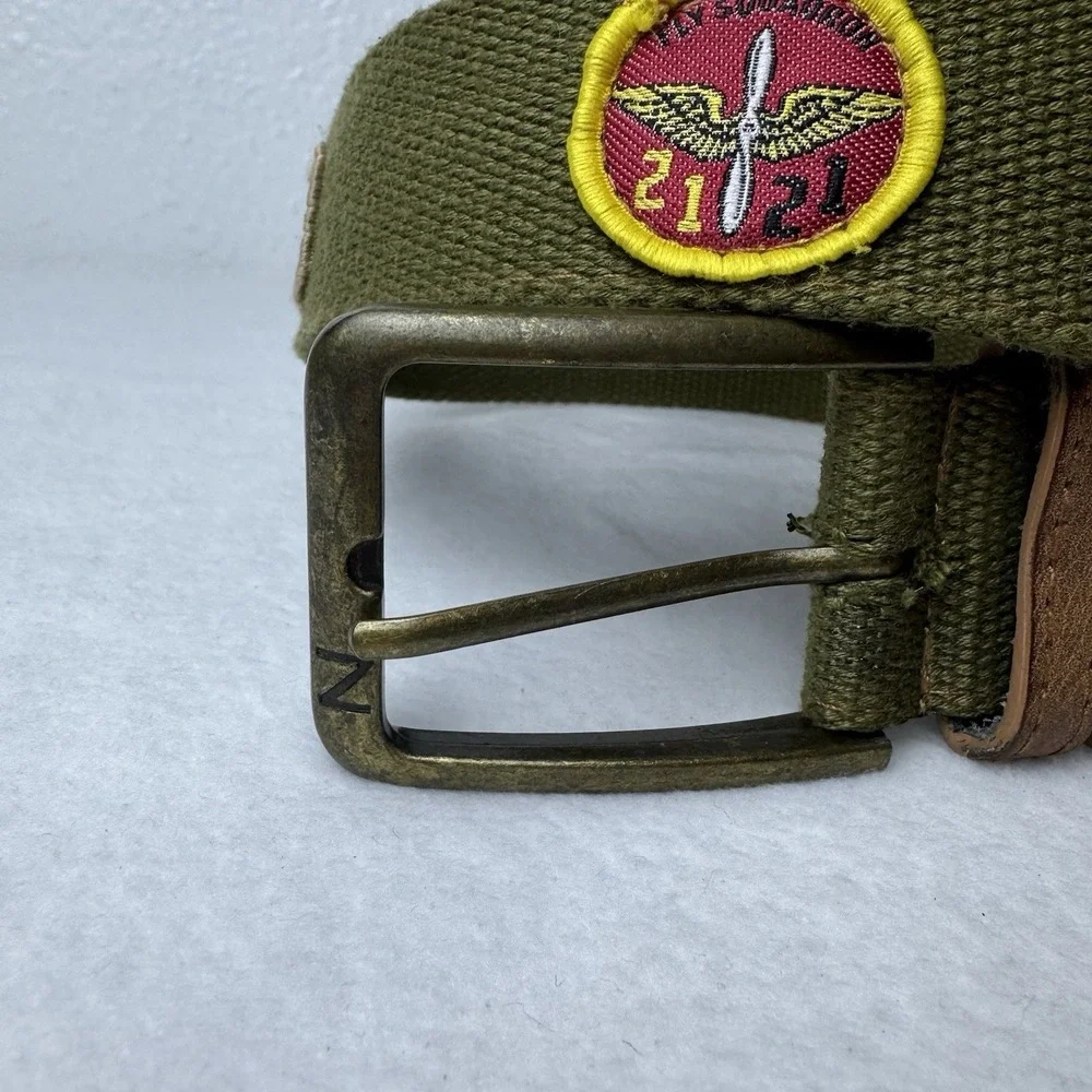 Green Patch Belt Size Small Adjustable Punk‎ Grunge Utility Military Green Y2K